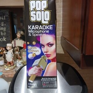 POP SOLO Karaoke Microphone & Speaker GEM Edition- Gold